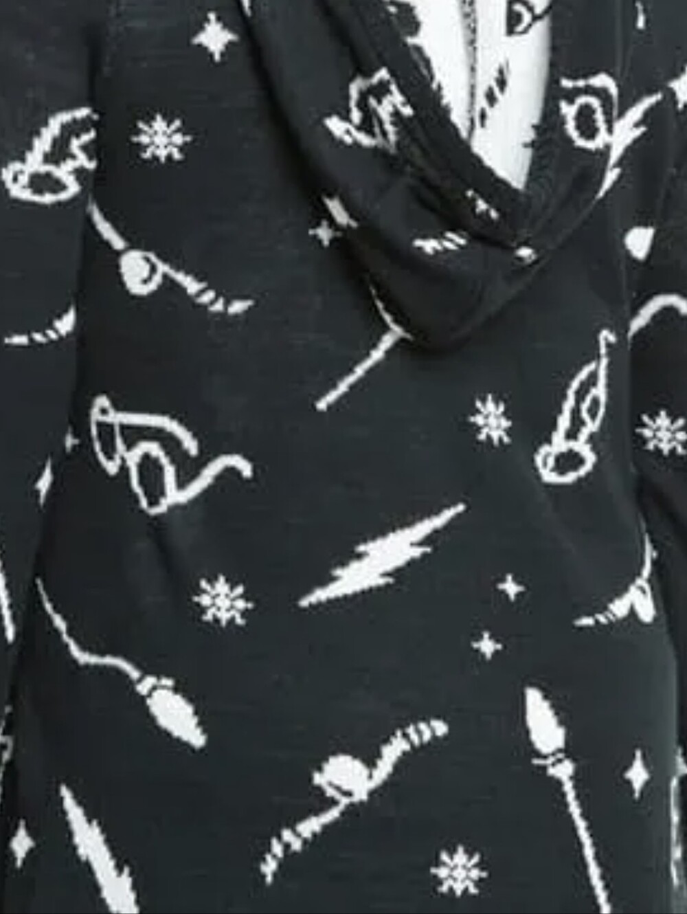 Harry Potter Symbols Hooded Flyaway Cardigan Open Front Hooded Cardigan Gothic - Picture 2 of 9